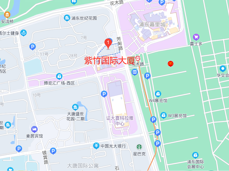 浦東紫竹國(guó)際大廈寫(xiě)字樓-上海芳甸路1088號(hào)花木路附近