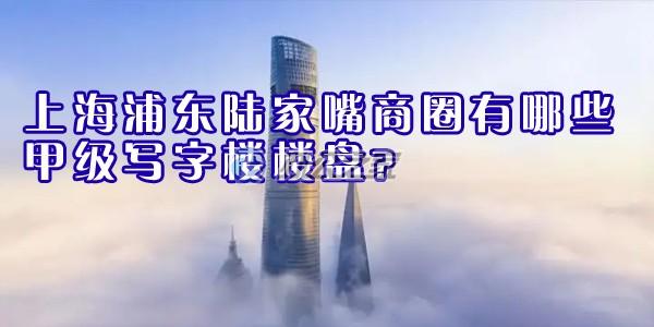 22"上海浦東陸家嘴商圈有哪些甲級寫字樓樓盤？"