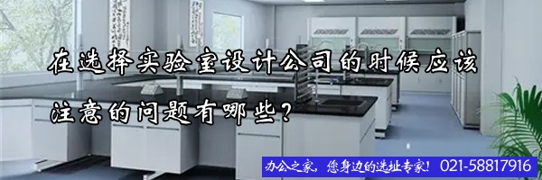 22"在選擇實驗室設(shè)計公司的時候應(yīng)該注意的問題有哪些？"