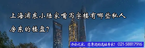 22"上海浦東小陸家嘴寫字樓有哪些私人房東的樓盤？"